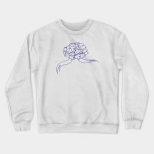 Ribbon Bow (indigo) Crewneck Sweatshirt